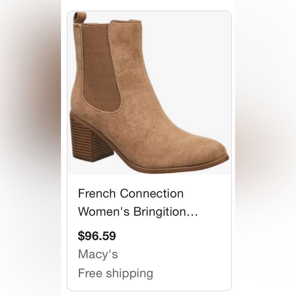 Woman’s French Connection faux suede boots